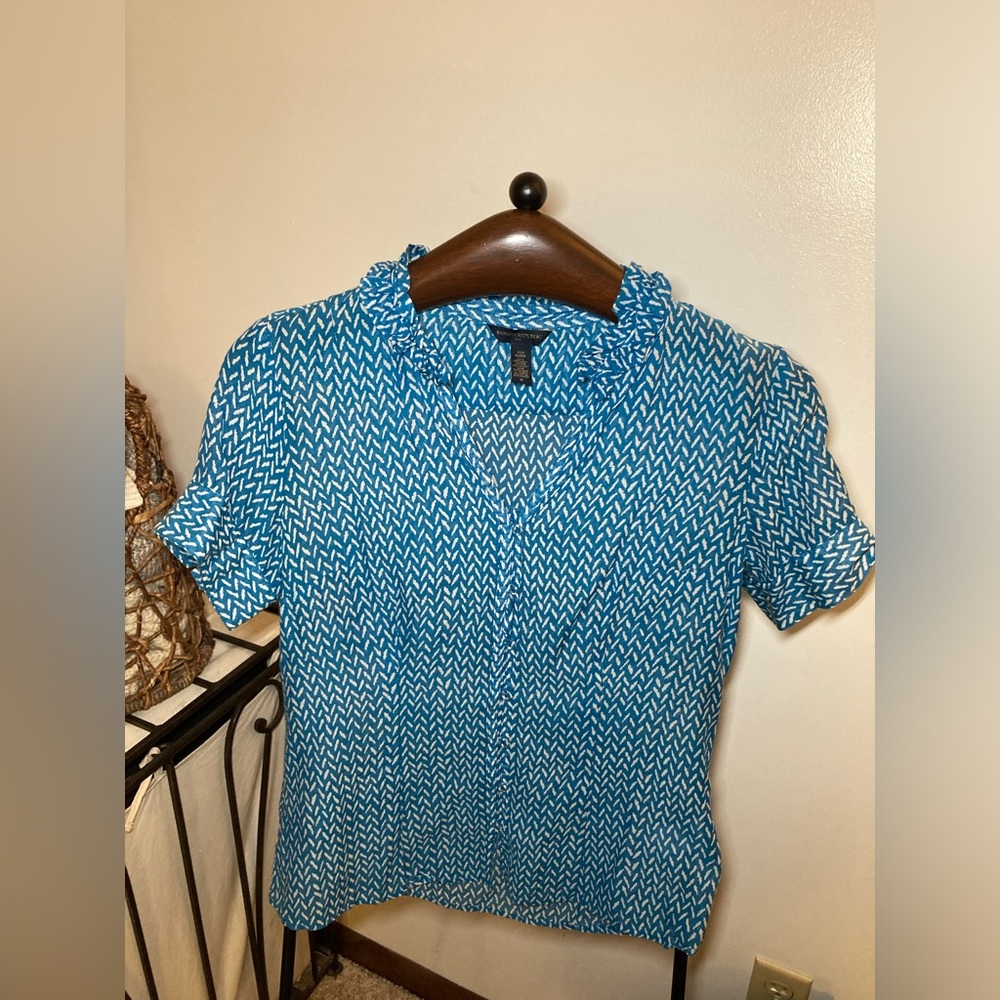 Sheer blue blouse
